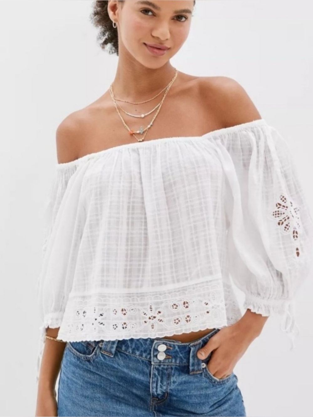 White Babydoll Top